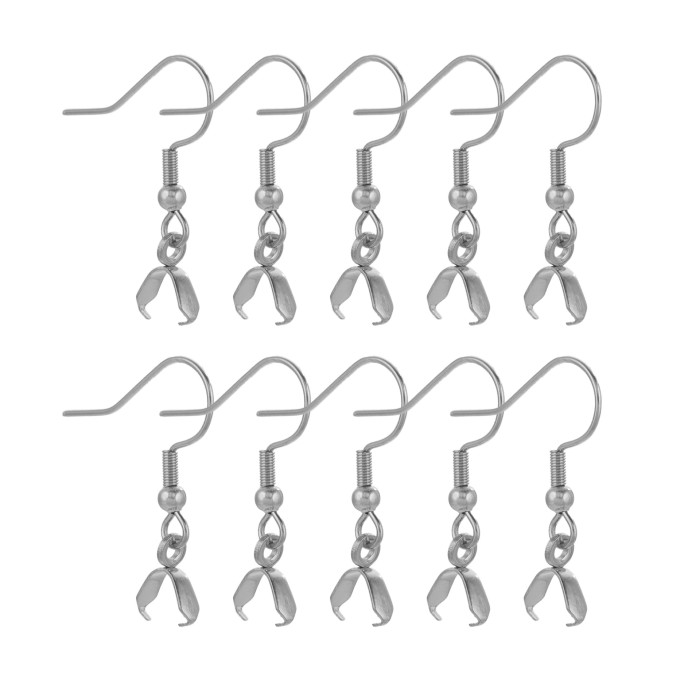Titanium Steel Pendant Earrings Lug Clamp DIY Jewelry Handmade Accessories Wholesale