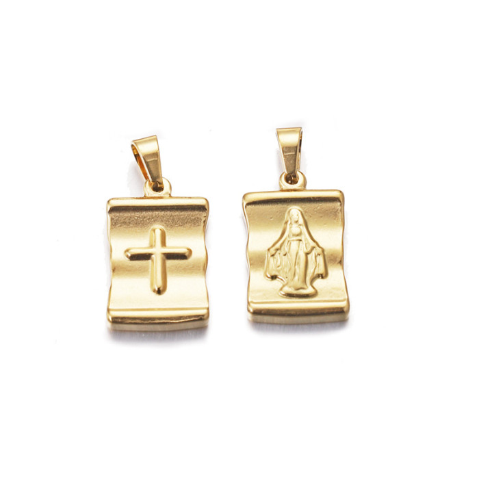 New Stainless Steel Queen Cast Cross Pendant Hip Hop Hip Hop Necklace DIY Accessory Accessories