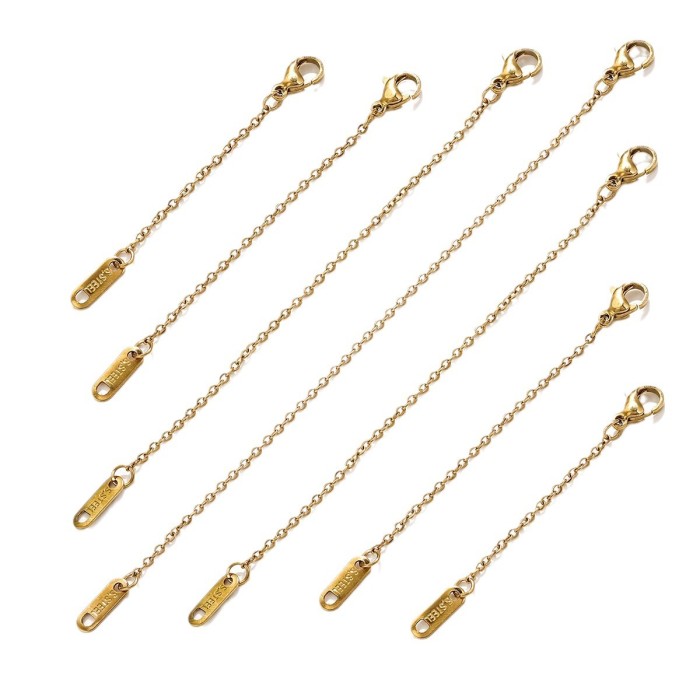 Stainless Steel Extension Extended Tail Chains Lobster Clasps Connectors DIY Jewelry Making Findings Bracelet Necklaces