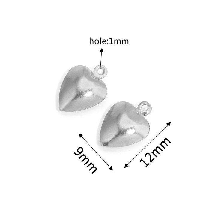 Stainless Steel Hollow Heart Pendant Bracelet Necklace DIY Small Pendant Accessories Wholesale