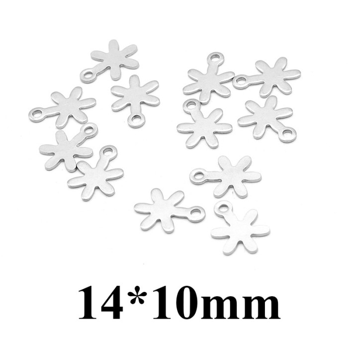 Stainless Steel Charms for Jewelry Making Cross Star Pendant Mini Charm Necklace Bracelet DIY Gifts