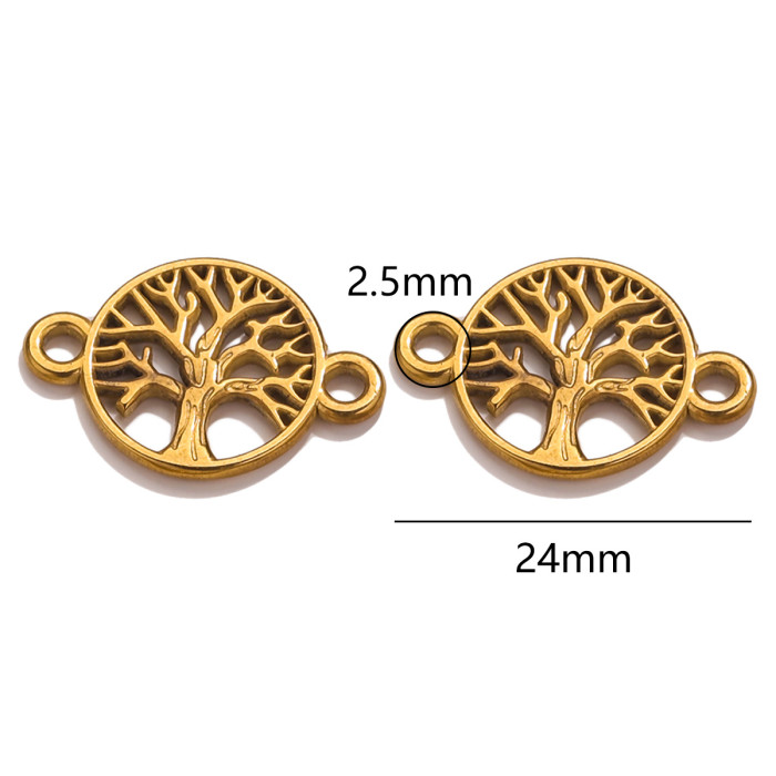 European Stainless Steel Accessories Bracelet Necklace DIY Life Tree Accessories Pendant