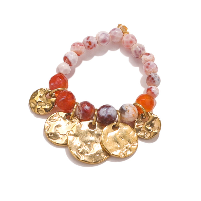 Hot Sale Stainless Steel Bohemian Hand-woven Drop Pendant DIY Earrings Jewelry