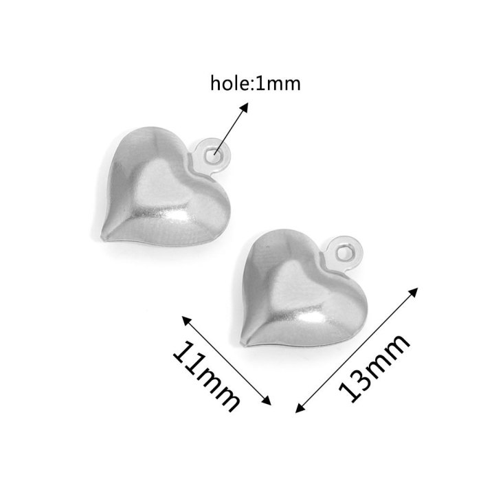 Stainless Steel Hollow Heart Pendant Bracelet Necklace DIY Small Pendant Accessories Wholesale