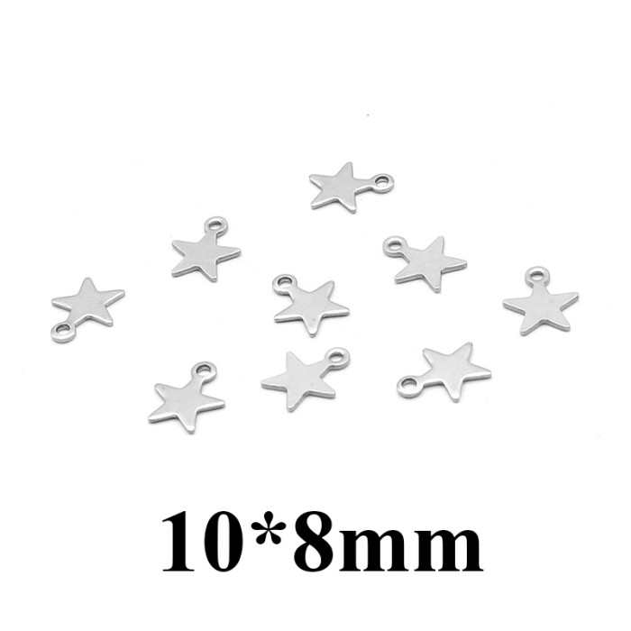 Stainless Steel Charms for Jewelry Making Cross Star Pendant Mini Charm Necklace Bracelet DIY Gifts