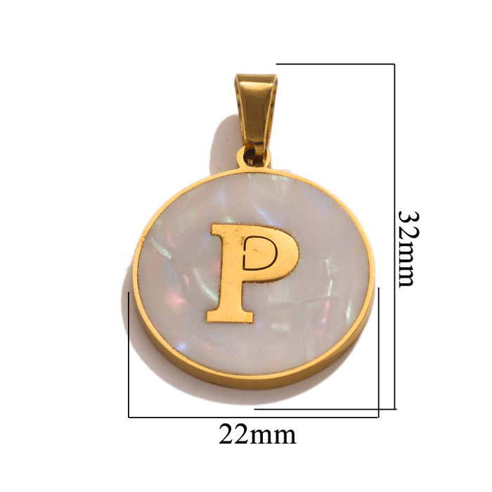 Stainless Steel Shell Material Oval Letters Charms for DIY Jewelry Making Necklace Pendants Accessories Earrings Findings