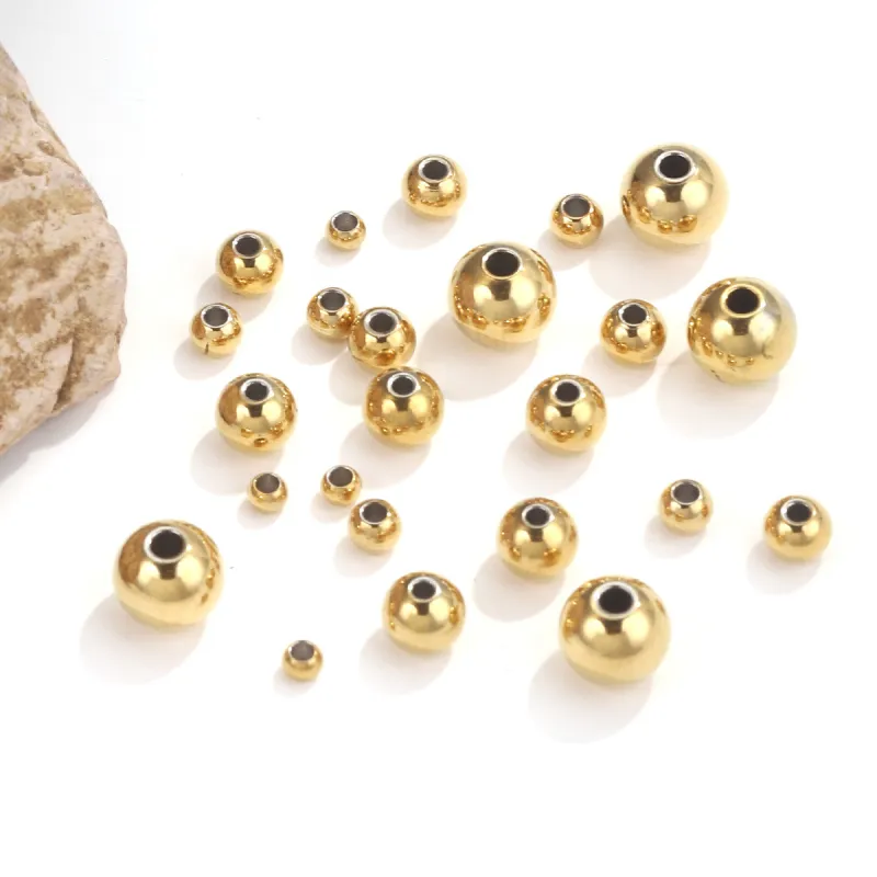 Stainless Steel Gold Color Spacer Beads Loose Bead Wholesale
