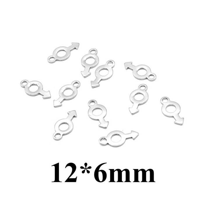 Stainless Steel Charms for Jewelry Making Cross Star Pendant Mini Charm Necklace Bracelet DIY Gifts