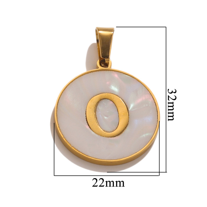 Stainless Steel Shell Material Oval Letters Charms for DIY Jewelry Making Necklace Pendants Accessories Earrings Findings