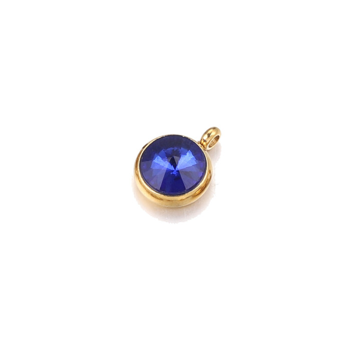 Stainless Steel Round Transparent Glass Charms Beads for Jewelry Necklace Pendant Making Bracelet Findings Crafts Ear...