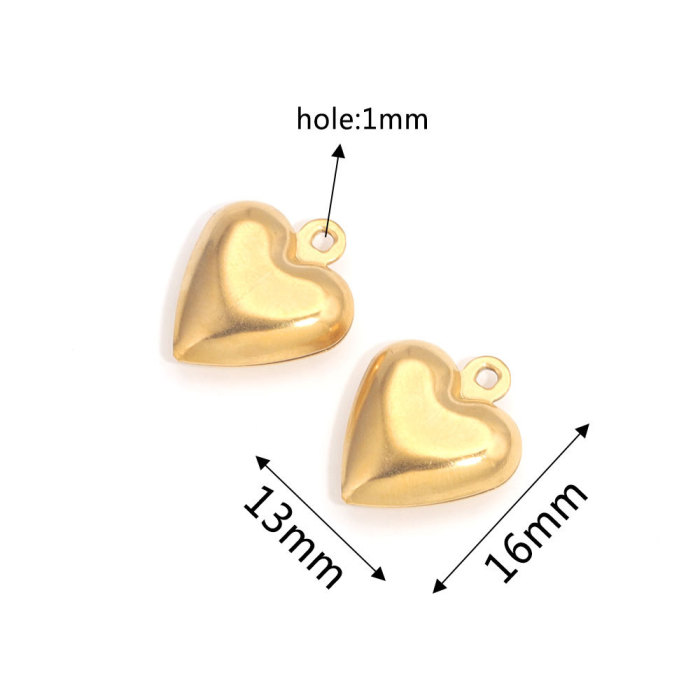 Stainless Steel Hollow Heart Pendant Bracelet Necklace DIY Small Pendant Accessories Wholesale