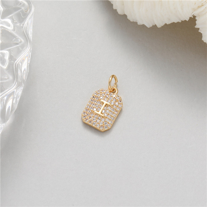 Stylish Chic Customizable Micro-inset Zircon English Letters Pendant Accessories DIY Jewelry, Necklaces