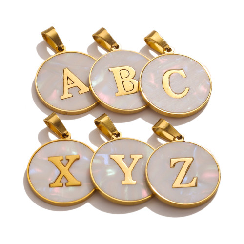Stainless Steel Shell Material Oval Letters Charms for DIY Jewelry Making Necklace Pendants Accessories Earrings Findings