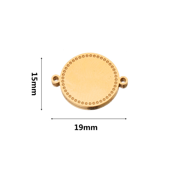 Bohemian Style Titanium Steel Water Drop Charm Pendant Gold DIY Connector Pendant Earrings Necklace