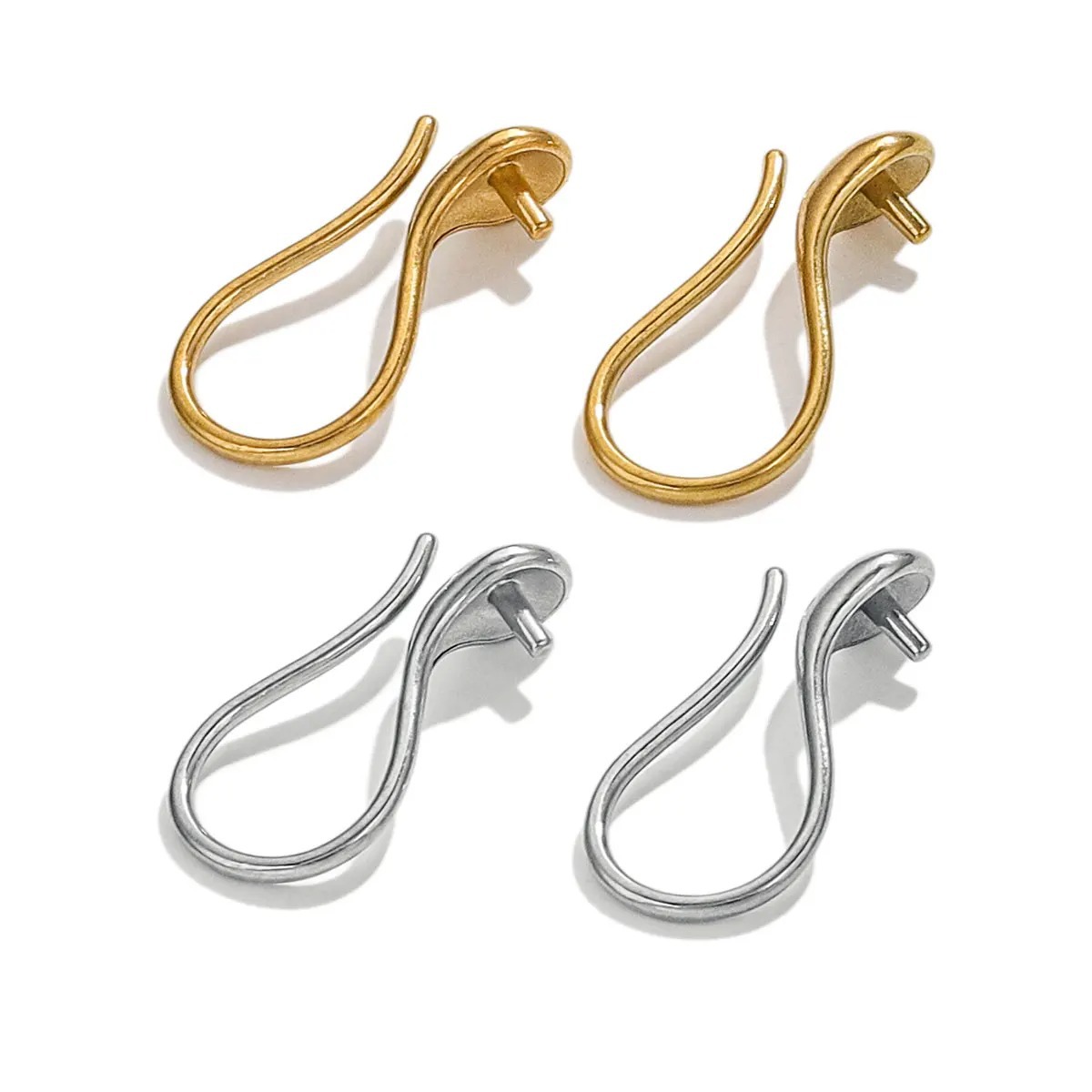 New Stainless Steel Pearl Ear Hook Bracket Accessories High Heel Ear Hook Diy Jewelry Accessories 216045165357