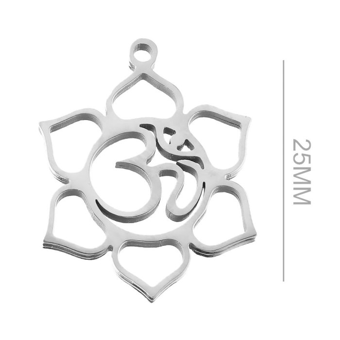 Yoga Tag DIY Titanium Steel Charm Pendant Stainless Steel Connector Jewelry, Necklaces