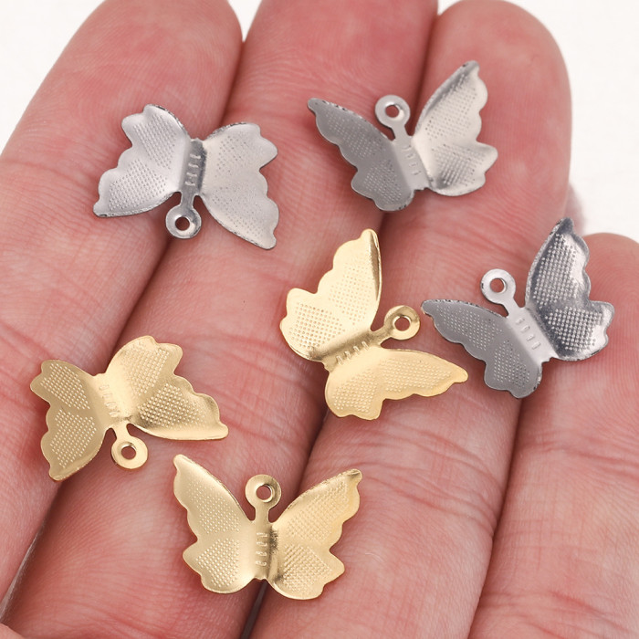 Metal Plating Butterfly Charm DIY Jewelry Accessories Findings Supplies For Jewelry Making