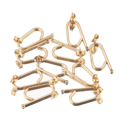 U Shaped Earrings Stainless Steel DIY Handmade Stud Earring Accessory