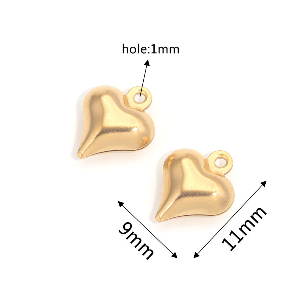 Stainless Steel Hollow Heart Pendant Bracelet Necklace Diy Small Pendant Accessories Wholesale 216045139896