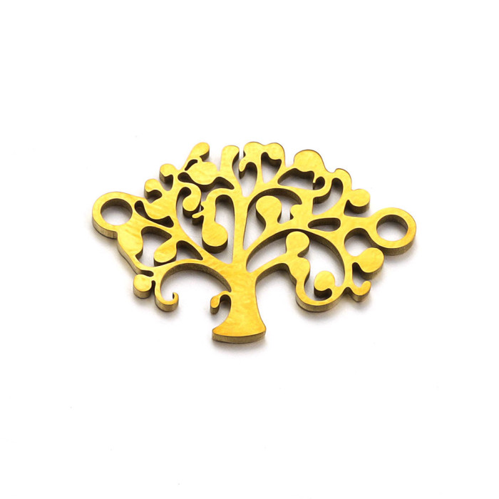 Stainless Steel Tree of Life Pendant Necklace Bracelet Pendant DIY Necklace Bracelet Jewelry Accessory