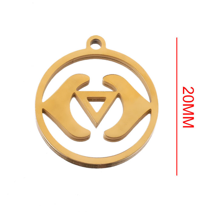 Yoga Tag DIY Titanium Steel Charm Pendant Stainless Steel Connector Jewelry, Necklaces