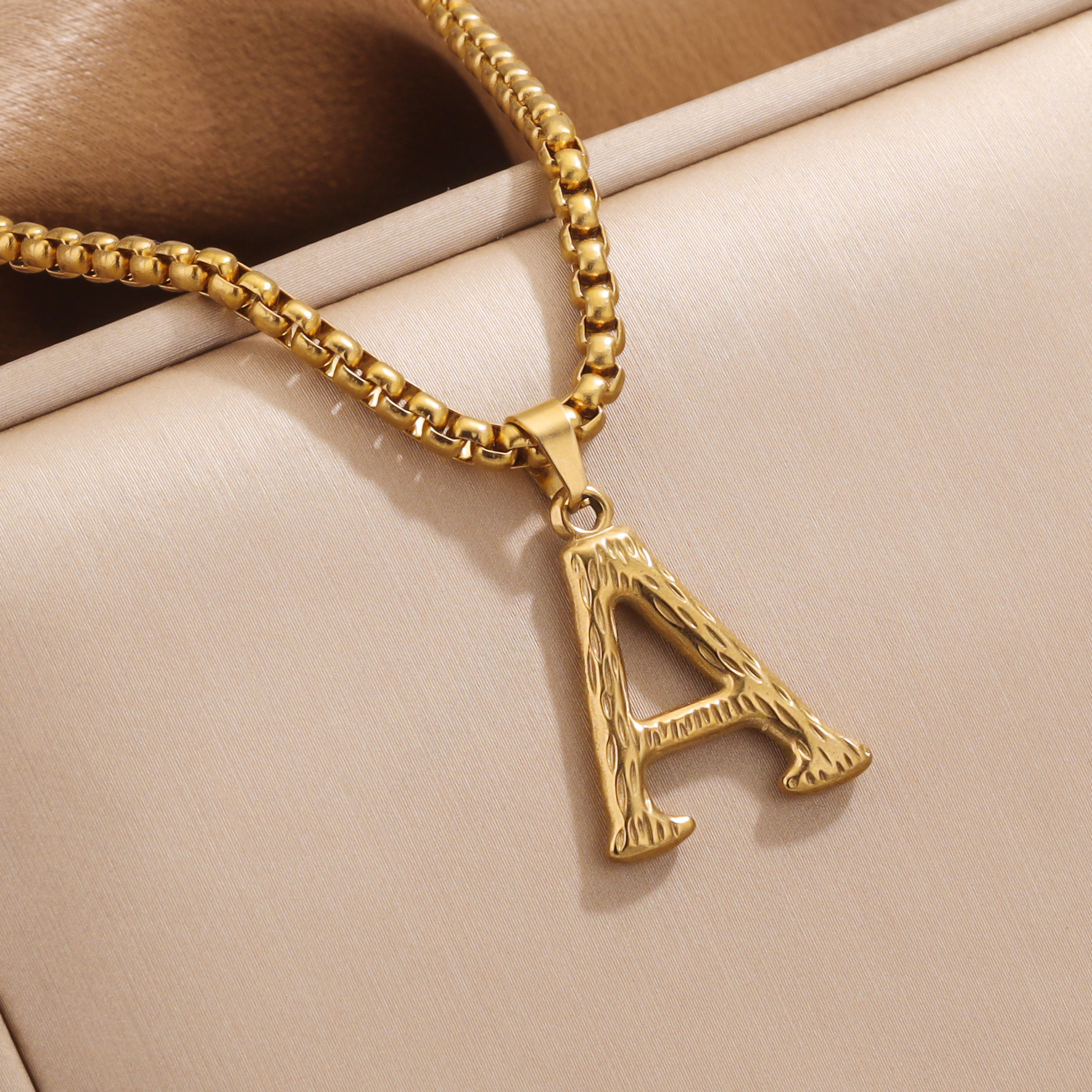 Stainless Steel 26 Letters Charms Pendants A To Z Alphabet Name Necklace Findings For Diy Jewelry Handmade Accessories 216045159453