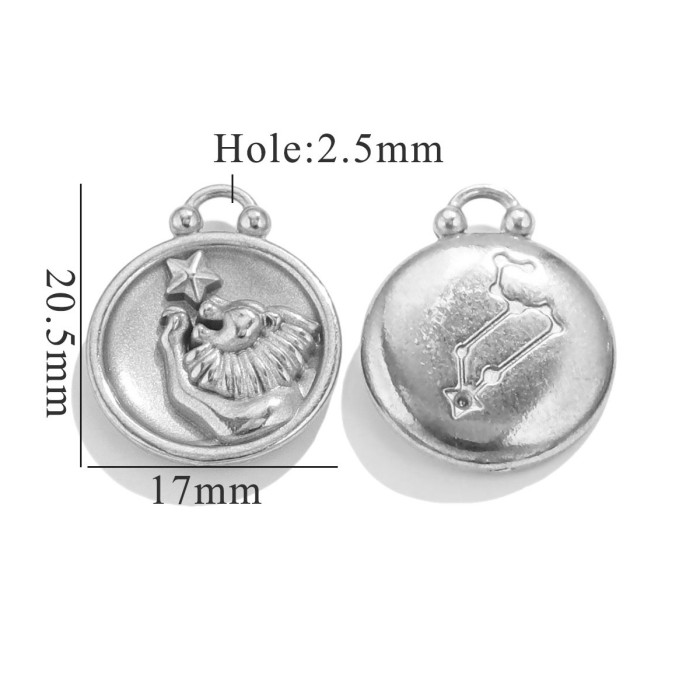 18K Gold Plated Stainless Steel Minimalist 12 Constellations Series DIY Accessories Woman's Waterproof Bijoux Delicat...