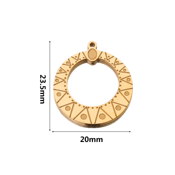 Bohemian Style Titanium Steel Water Drop Charm Pendant Gold DIY Connector Pendant Earrings Necklace