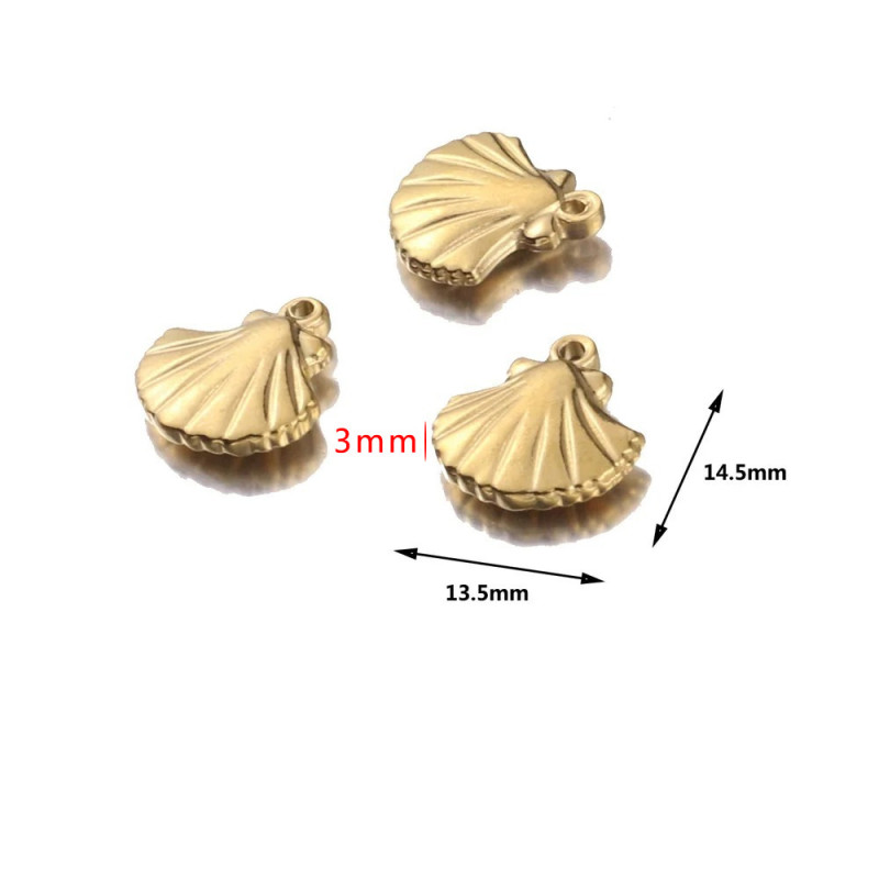 Stainless Steel Small Shell Pendant Anti-allergy DIY Handmade Pendant Accessory