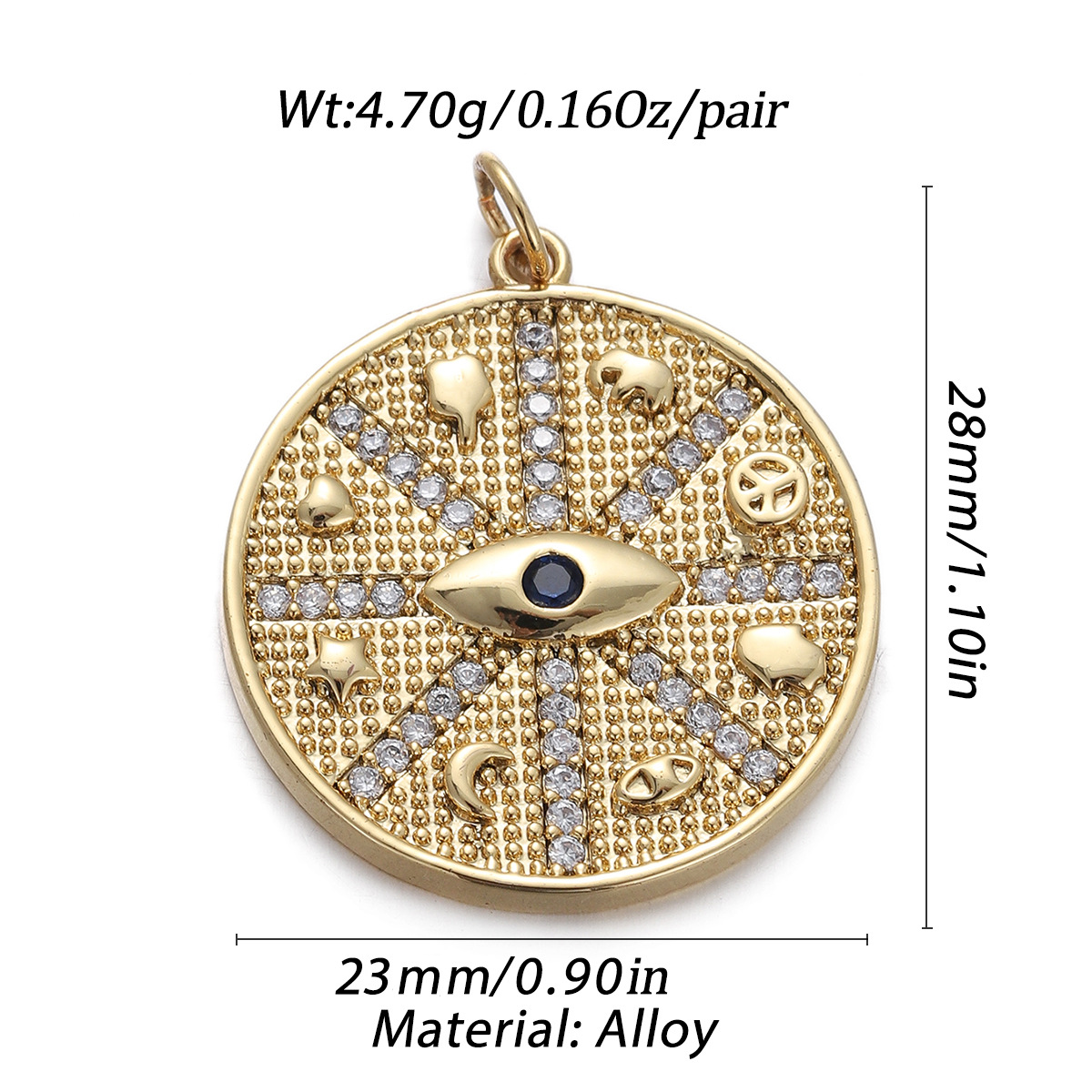 French Drop Oil Evil Eye Pendant Accessories Diy Bracelet Earrings Handmade Accessories 2160451510894