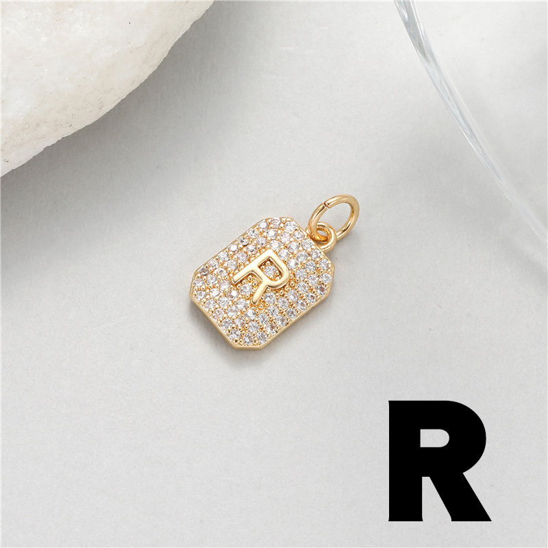 Stylish Chic Customizable Micro Inset Zircon English Letters Pendant Accessories Diy Jewelry 216045137436