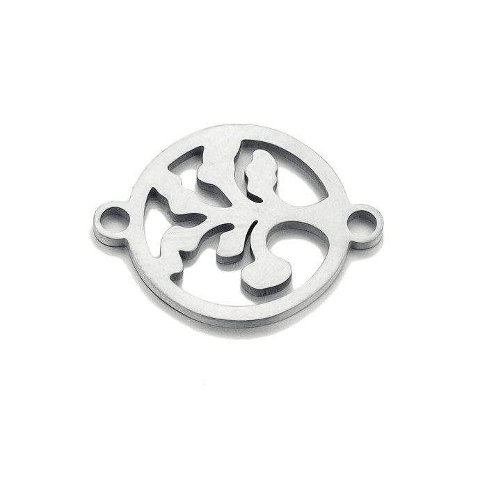 Stainless Steel Tree of Life Pendant Necklace Bracelet Pendant DIY Necklace Bracelet Jewelry Accessory