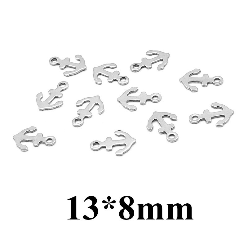 Stainless Steel Charms for Jewelry Making Cross Star Pendant Mini Charm Necklace Bracelet DIY Gifts