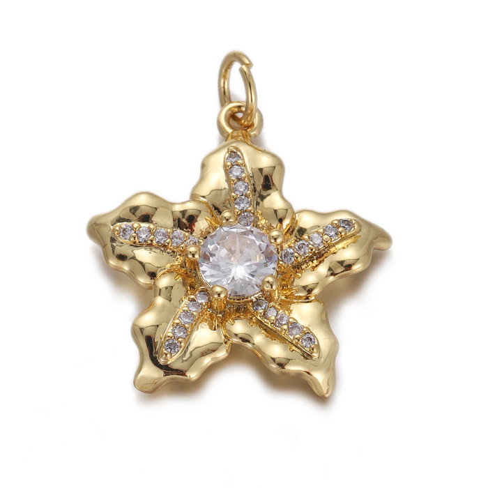 Stylish Chic Customizable Hypoallergenic Moon Star Flower Pendant Drip Oil Bracelet Necklace Earrings DIY Accessories