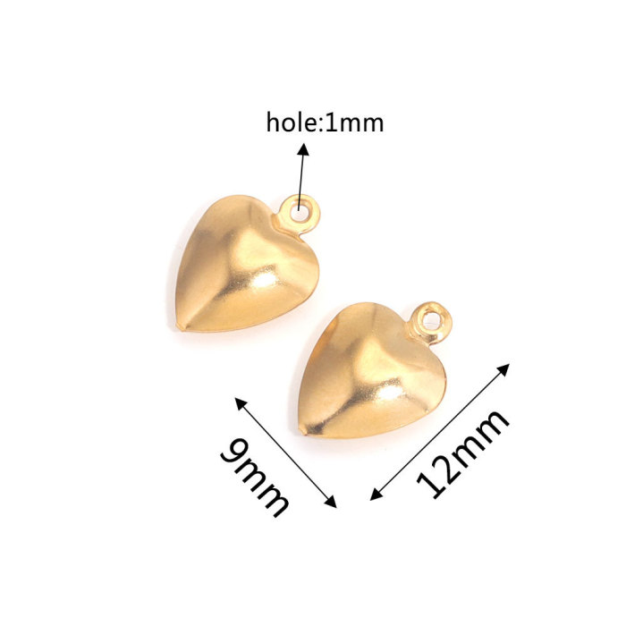 Stainless Steel Hollow Heart Pendant Bracelet Necklace DIY Small Pendant Accessories Wholesale