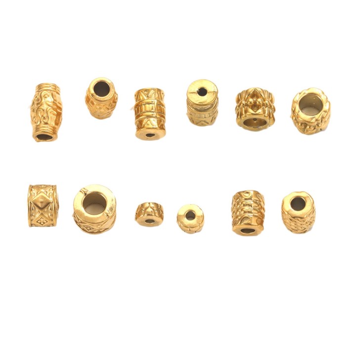 Stainless Steel Cylinder Spacer Loose Bead Necklace Findings Beads for DIY Necklace Charms Jewelry Making Accessories