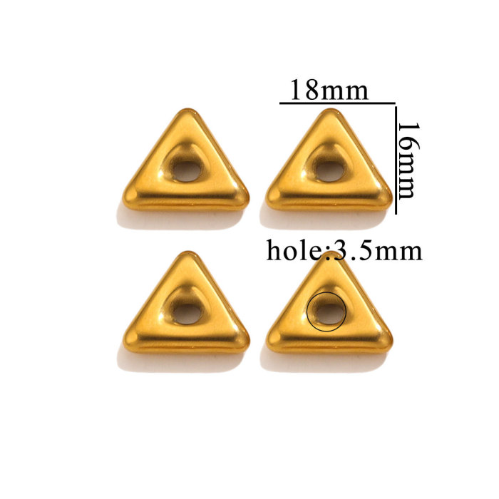 Stainless Steel Love Five-pointed Star Big Hole Hexagonal Separator Bead Titanium Steel DIY Jewelry Necklace