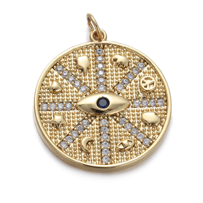 French Drop Oil Evil Eye Pendant Accessories DIY Bracelet Earrings Handmade Accessories