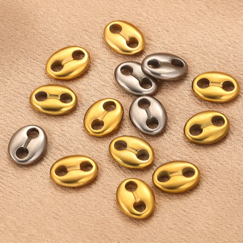 Stainless Steel Cute Pig Snout Charms for DIY Jewelry Making earrings Connectors Findings Bracelets