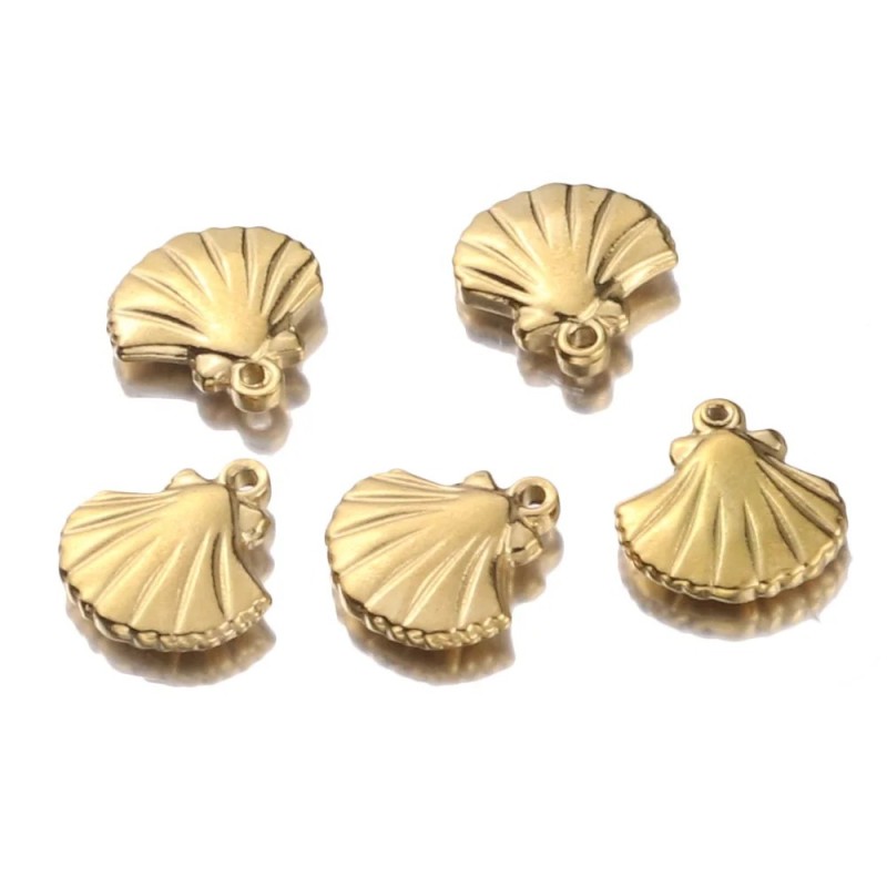 Stainless Steel Small Shell Pendant Anti-allergy DIY Handmade Pendant Accessory