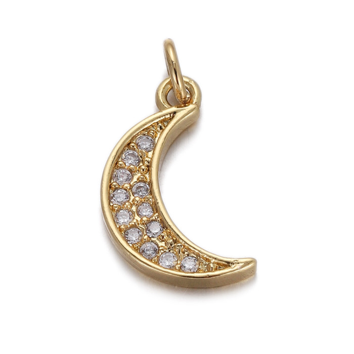 Stylish Chic Customizable Hypoallergenic Moon Star Flower Pendant Drip Oil Bracelet Necklace Earrings DIY Accessories