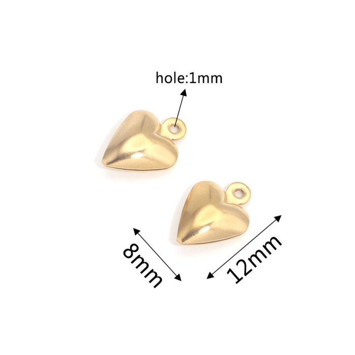 Stainless Steel Hollow Heart Pendant Bracelet Necklace DIY Small Pendant Accessories Wholesale