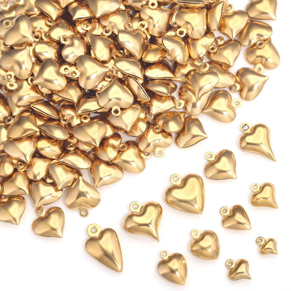 Stainless Steel Hollow Heart Pendant Bracelet Necklace Diy Small Pendant Accessories Wholesale 216045139896