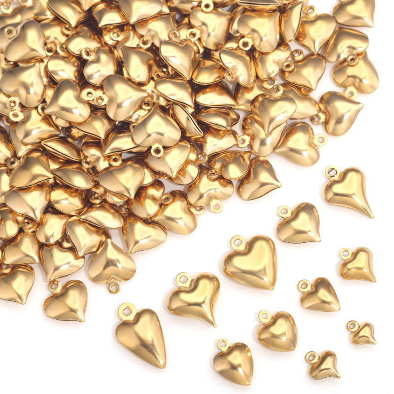 Stainless Steel Hollow Heart Pendant Bracelet Necklace DIY Small Pendant Accessories Wholesale