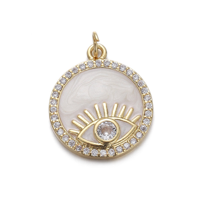 French Drop Oil Evil Eye Pendant Accessories DIY Bracelet Earrings Handmade Accessories