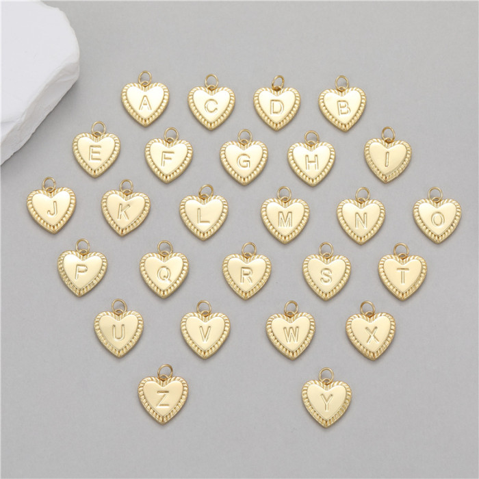 Stylish Chic Hypoallergenic Delicate French Romantic Love 26 Letter Pendant DIY Bracelet Necklace Earrings Accessories