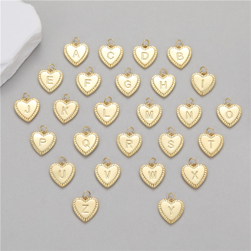 Stylish Chic Hypoallergenic Delicate French Romantic Love 26 Letter Pendant DIY Bracelet Necklace Earrings Accessories