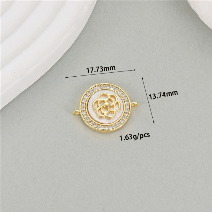 Stylish Classic Refined Chic Elegant14K Gold Plated Pendant with Natural White Shell Festival Trendy Casual Jewelry G...