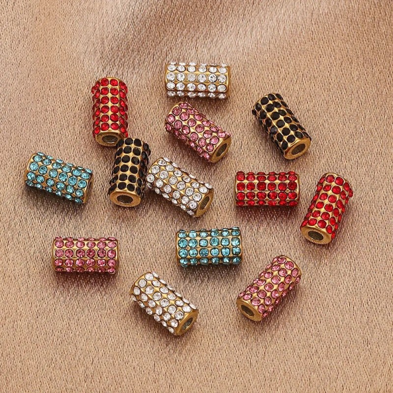 Full Drill Straight Hole Loose Bead Bracelet Beaded DIY Handmade Jewelry Accessories