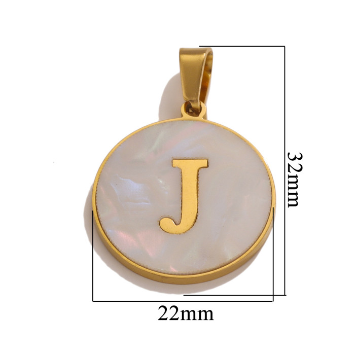 Stainless Steel Shell Material Oval Letters Charms for DIY Jewelry Making Necklace Pendants Accessories Earrings Findings